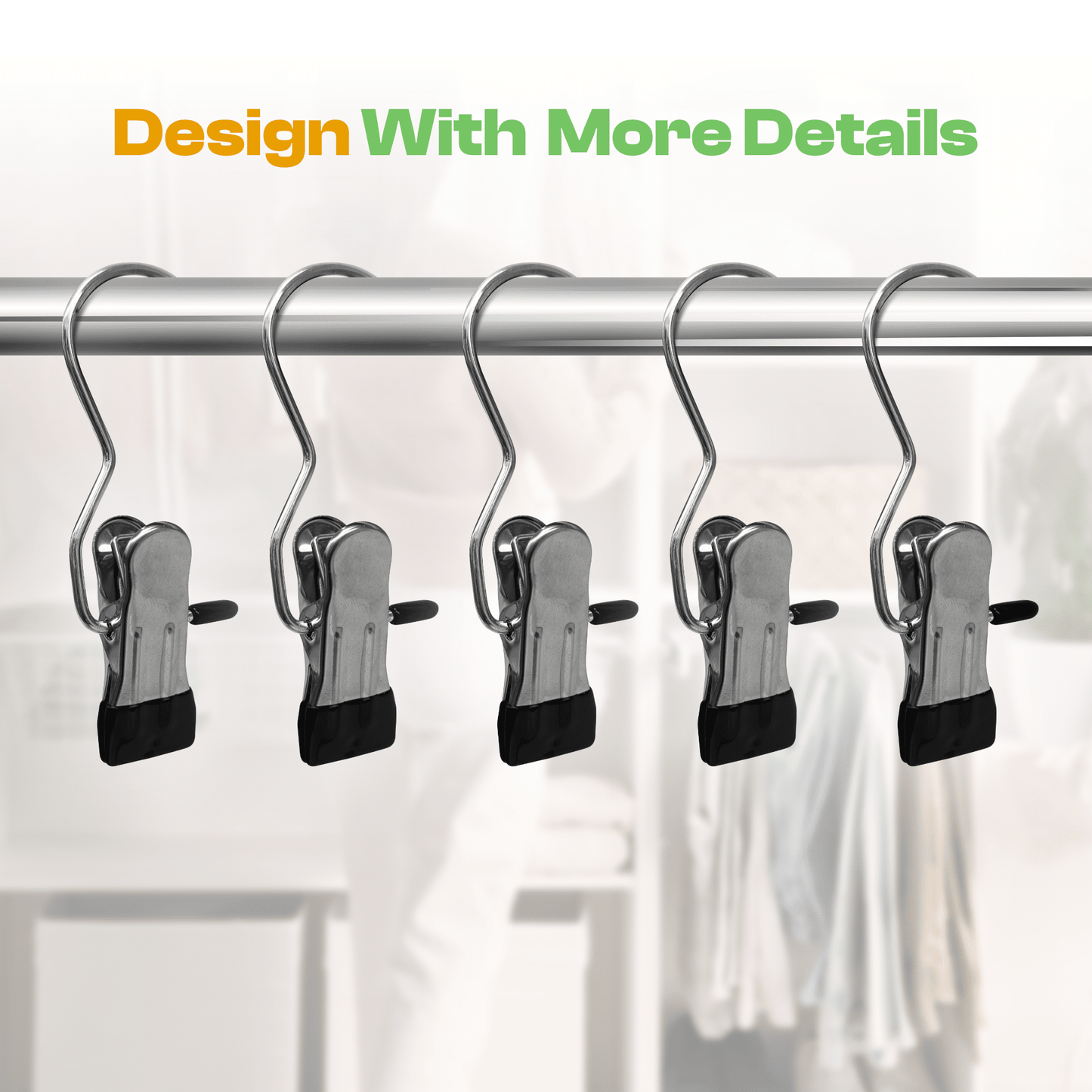 Multi-Purpose Stainless Steel Hanging Clips