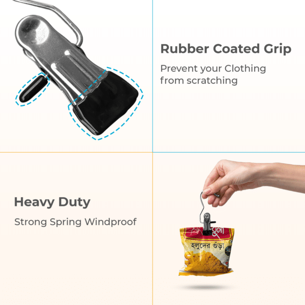 Multi-Purpose Stainless Steel Hanging Clips