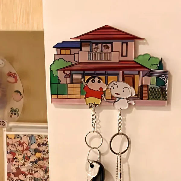 ShinChan Acrylic Key Chain & Shiro Keychain (COMBO)