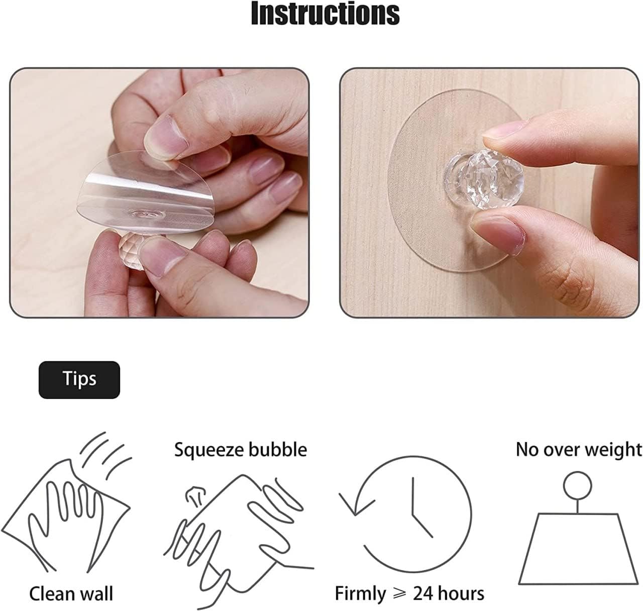 Adhesive Acrylic Knobs