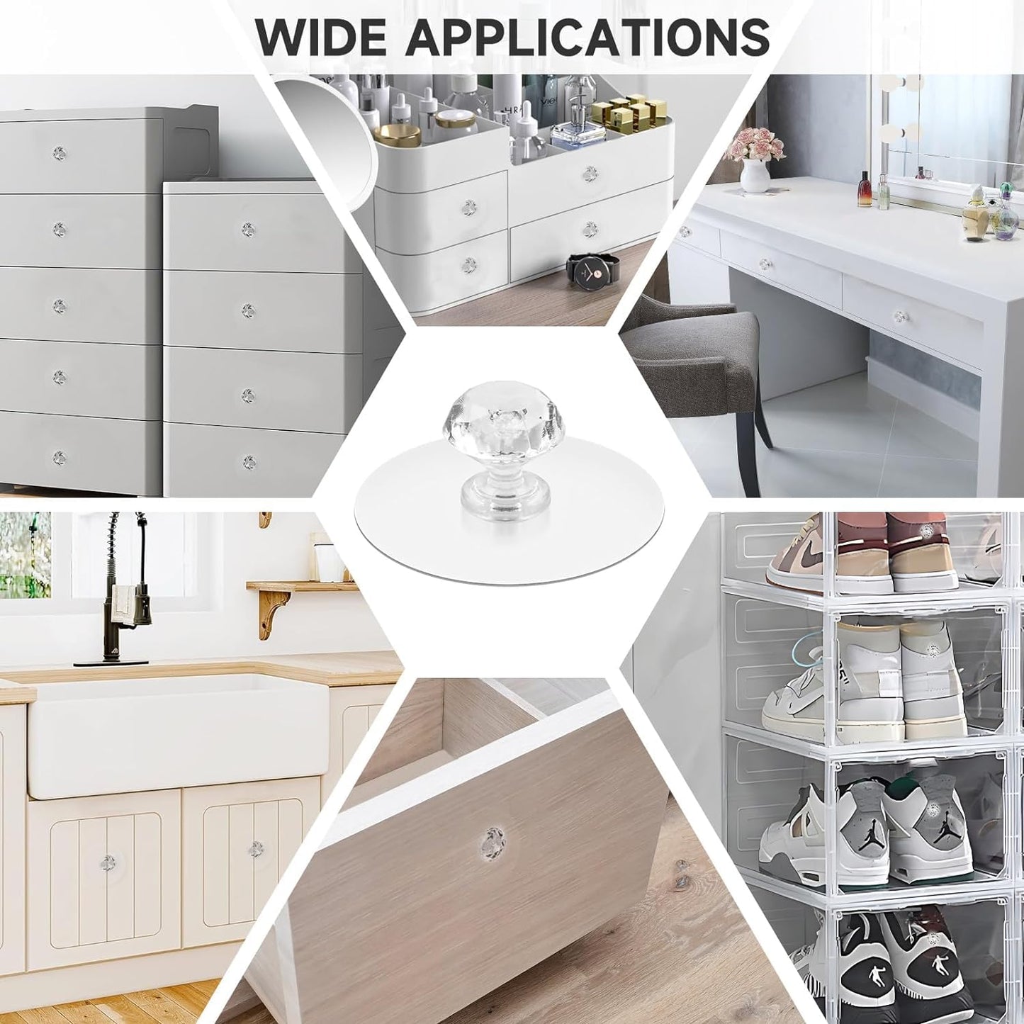Adhesive Acrylic Knobs