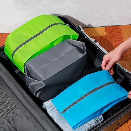 Portable Travel Storage Bags & Water Proof Shoe Bag (Combo)
