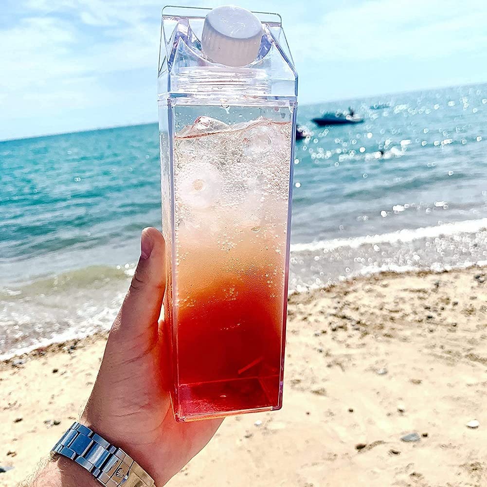 Square-shaped Transparent bottle
