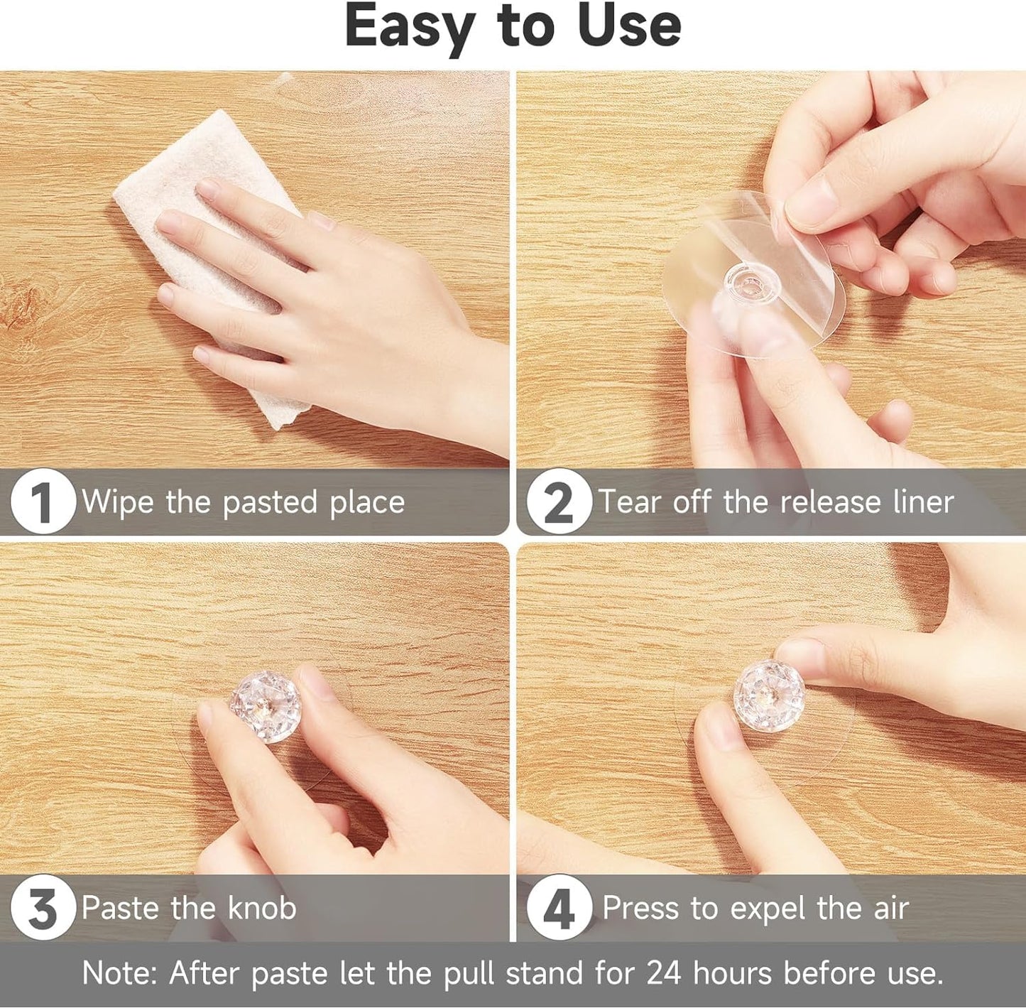 Adhesive Acrylic Knobs