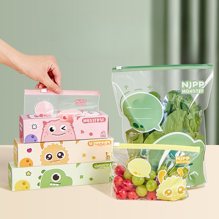 Zipper Lock Bags (40 Pcs Medium + 15 Pcs Large)