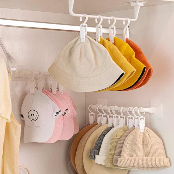 Closet Organizer (Hanging Bar + Clips Combo)