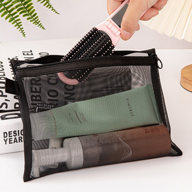 Mesh Transparent Pouches (Pack of 5, 10)