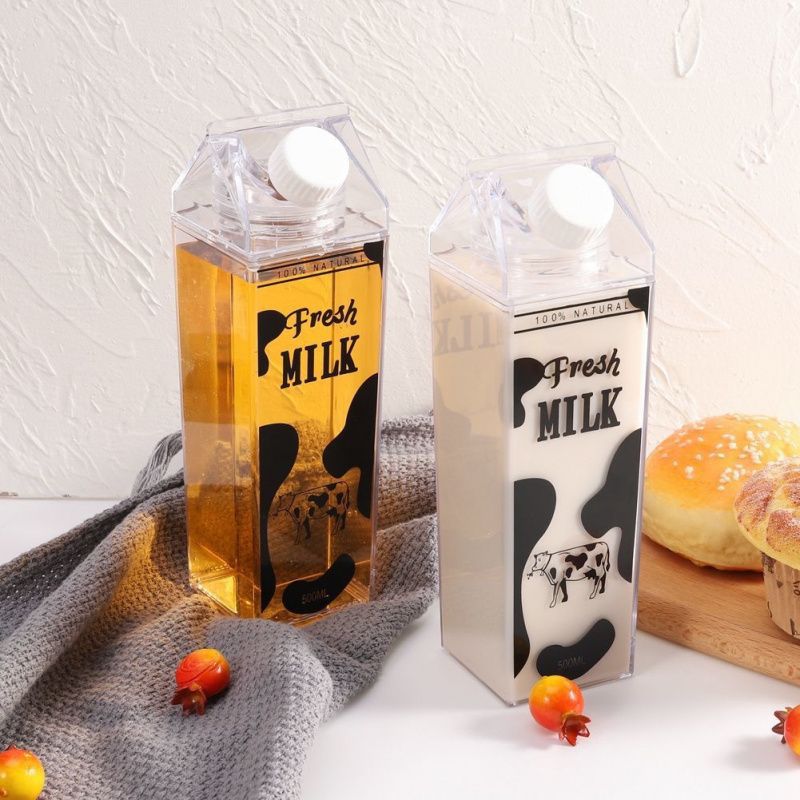 Square-shaped Transparent bottle
