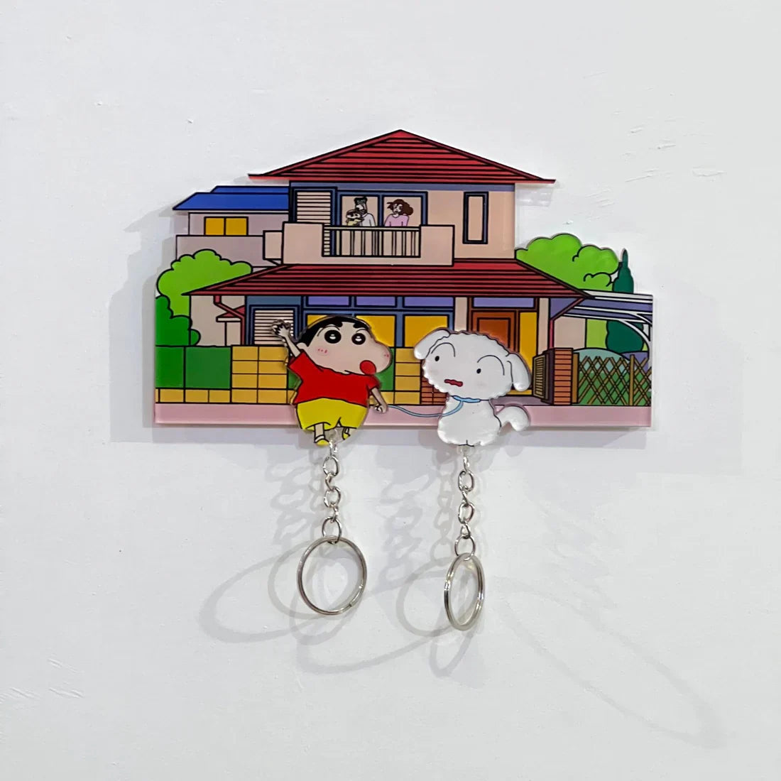 ShinChan Acrylic Key Chain & Shiro Keychain (COMBO)