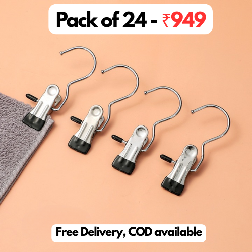 Multi-Purpose Stainless Steel Hanging Clips