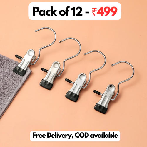 Multi-Purpose Stainless Steel Hanging Clips