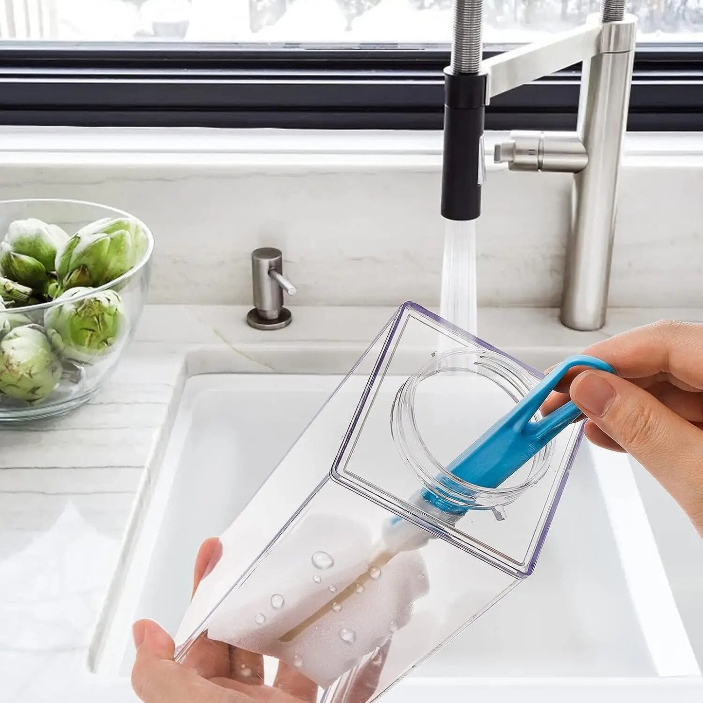 Square-shaped Transparent bottle