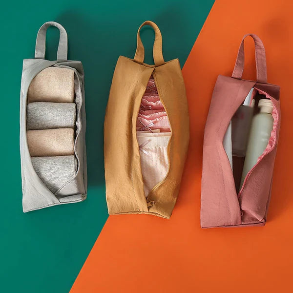 Portable Travel Storage Bags & Water Proof Shoe Bag (Combo)