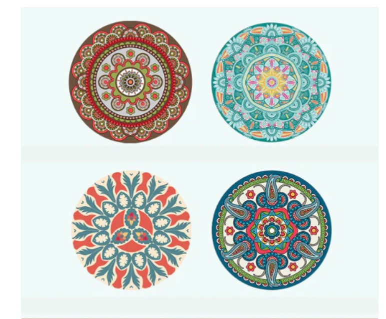 COMBO PACK Countertop Flower Mat & Silicone Coasters (pack of 4)