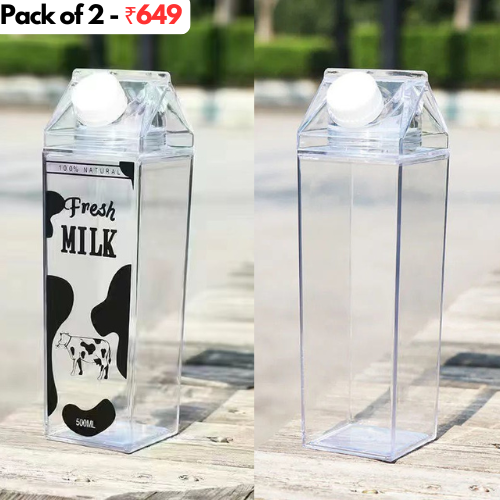 Square-shaped Transparent bottle
