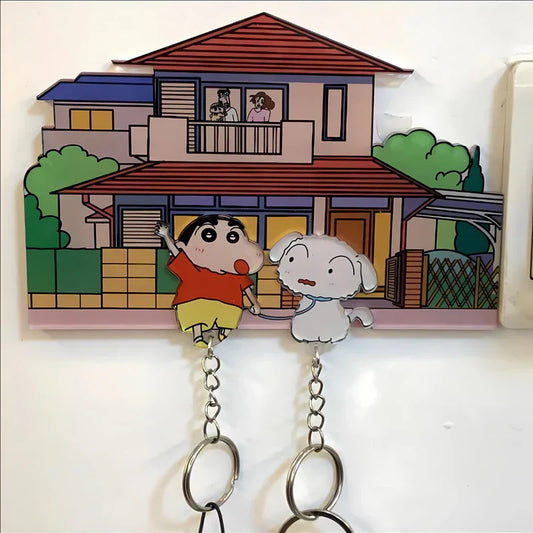 ShinChan Acrylic Key Chain & Shiro Keychain (COMBO)
