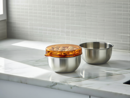 Clear top Steel Containers