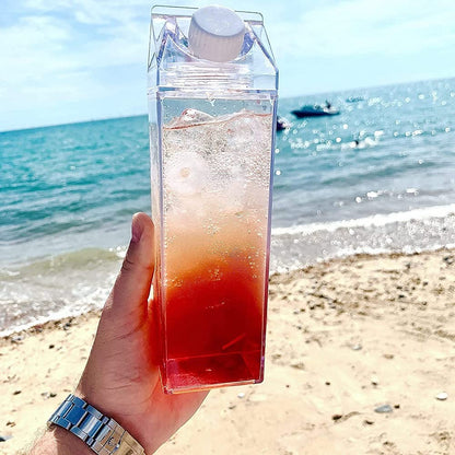 Square-shaped Transparent bottle