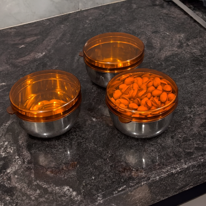 Clear top Steel Containers