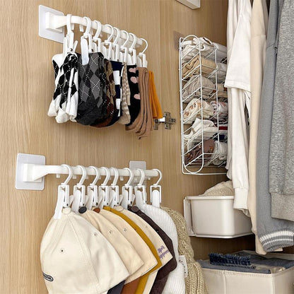 Closet Organizer (Hanging Bar + Clips Combo)