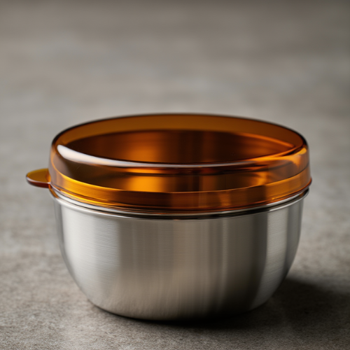 Clear top Steel Containers