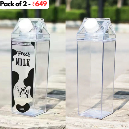Square-shaped Transparent bottle