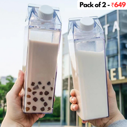 Square-shaped Transparent bottle